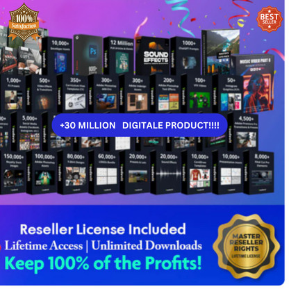 "Get the Biggest Digital Product Bundle w/ Resell Rights 🔥 – Over +30 Million Products Ready to Launch Your Business!"